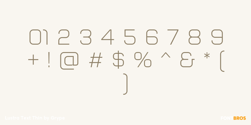 Lustra Text Thin Font Poster #1