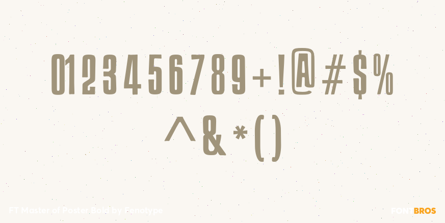 FT Master of Poster Bold Font Poster #1