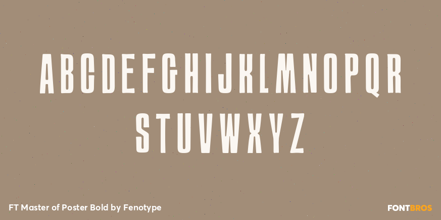 FT Master of Poster Bold Font Poster #1