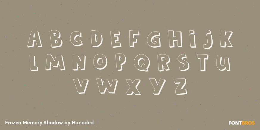 Frozen Memory Shadow Font Poster #3