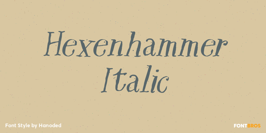 Hexenhammer Italic Poster