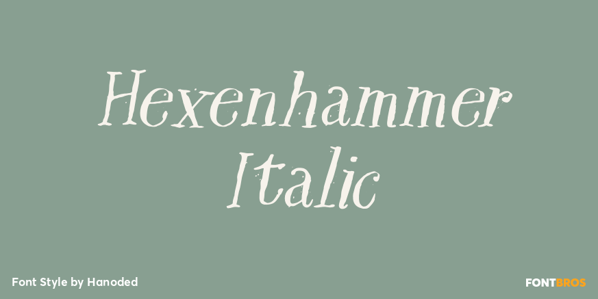 Hexenhammer Italic Poster
