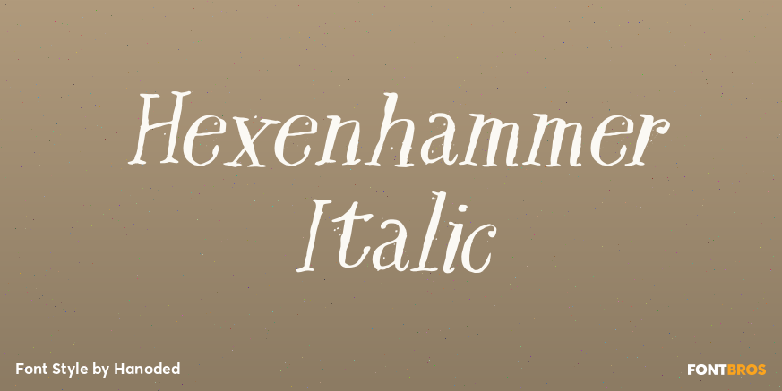 Hexenhammer Italic Poster