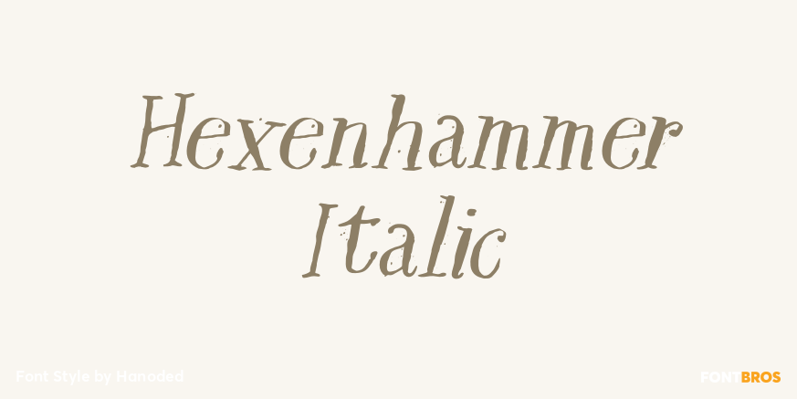 Hexenhammer Italic Poster