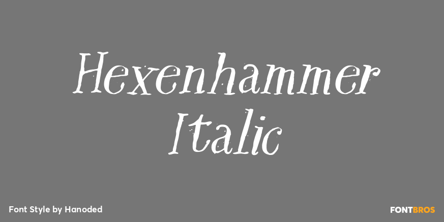 Hexenhammer Italic Poster