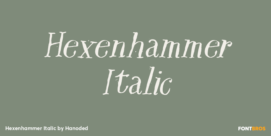 Hexenhammer Italic Poster