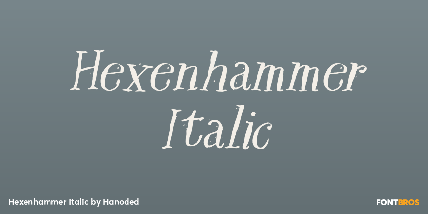 Hexenhammer Italic Poster