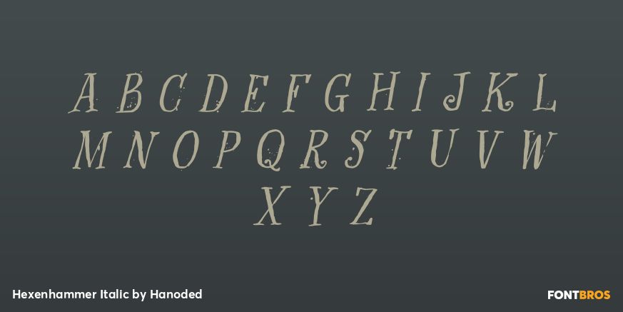 Hexenhammer Italic Font Poster #2