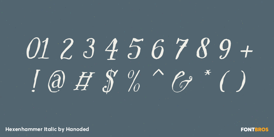 Hexenhammer Italic Font Poster #4