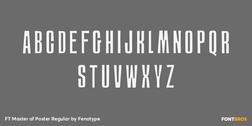 FT Master of Poster Regular Font Poster #2