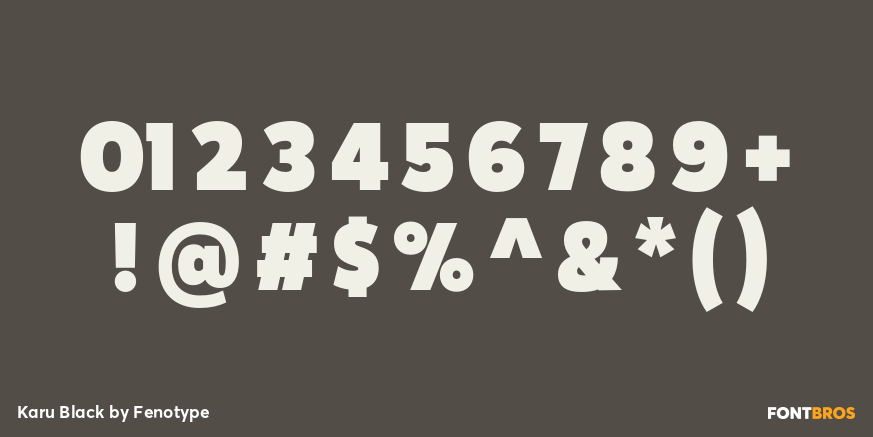 Karu Black Font Poster #4