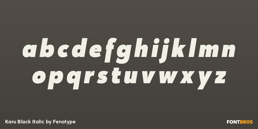 Karu Black Italic Font Poster #3