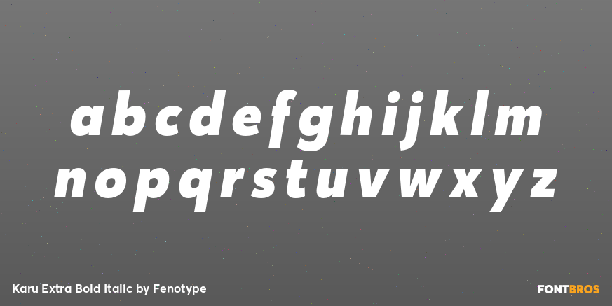 Karu Extra Bold Italic Font Poster #3