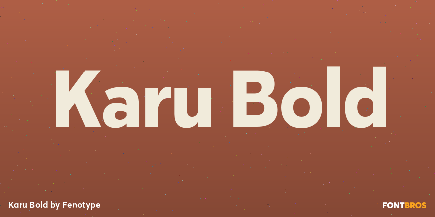 Karu Bold Font Poster #1