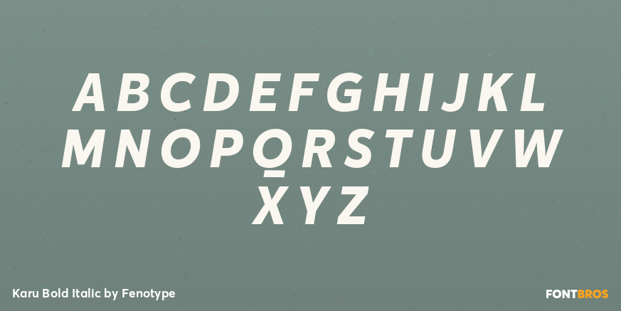 Karu Bold Italic Font Poster #2
