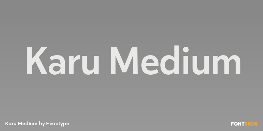 Karu Medium Font Poster #1