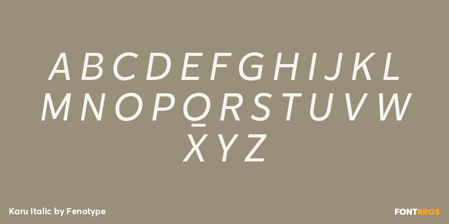 Karu Italic Font Poster #2