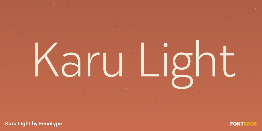 Karu Light Font Poster #1