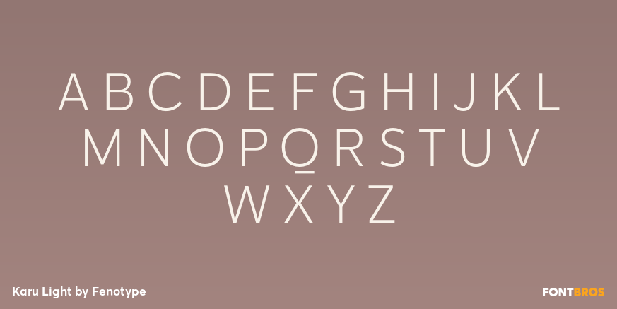 Karu Light Font Poster #2