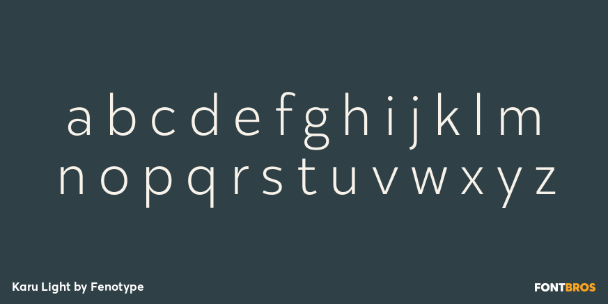 Karu Light Font Poster #3