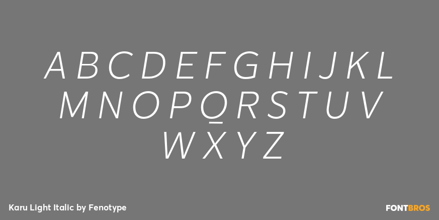Karu Light Italic Font Poster #2