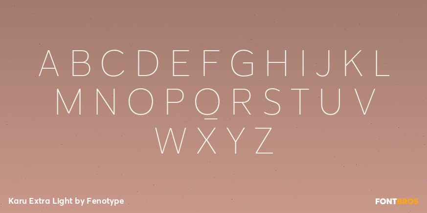Karu Extra Light Font Poster #2