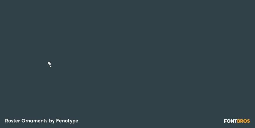 Roster Ornaments Font Poster #1