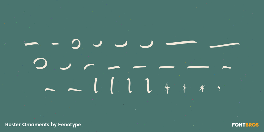 Roster Ornaments Font Poster #1