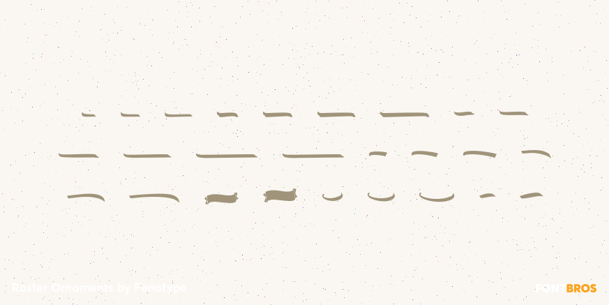 Roster Ornaments Font Poster #1