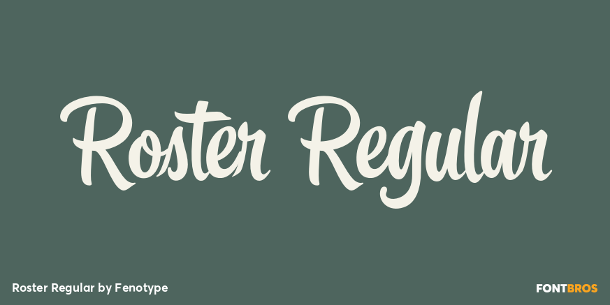 Roster Regular Font Poster #1