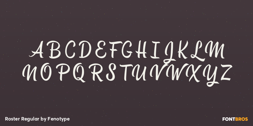 Roster Regular Font Poster #2