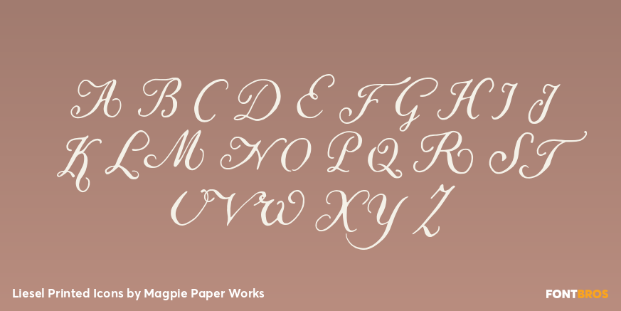 Liesel Printed Icons Font Poster #2