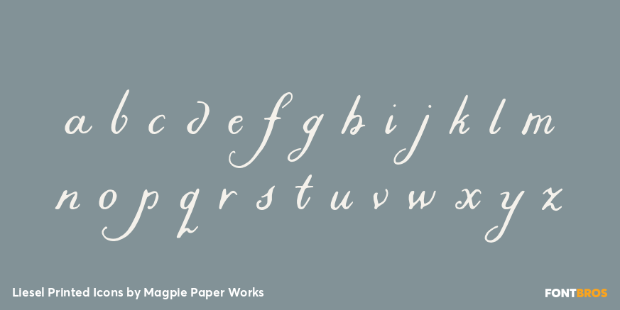 Liesel Printed Icons Font Poster #3