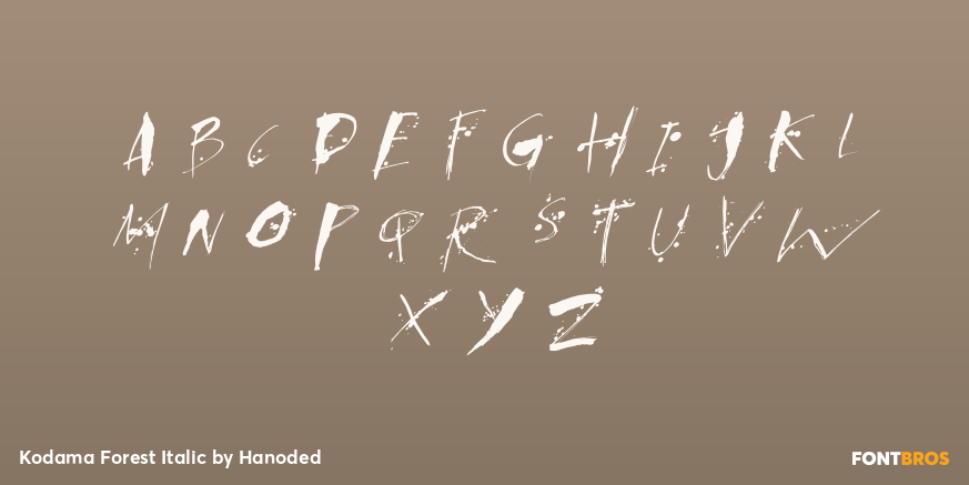 Kodama Forest Italic Font Poster #2