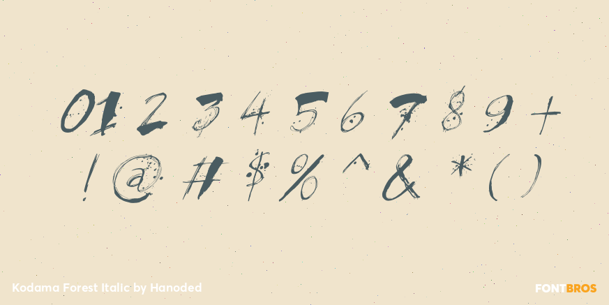 Kodama Forest Italic Font Poster #4