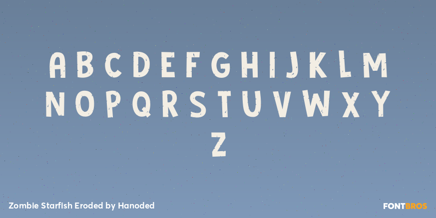 Zombie Starfish Eroded Font Poster #1
