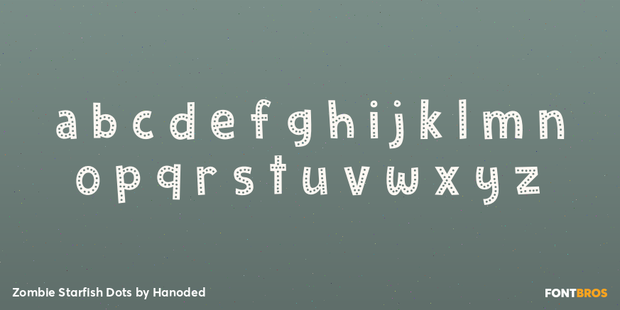 Zombie Starfish Dots Font Poster #3