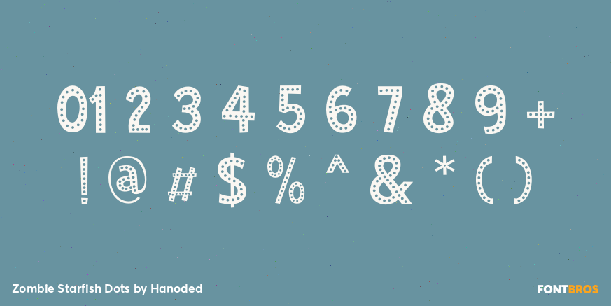 Zombie Starfish Dots Font Poster #4