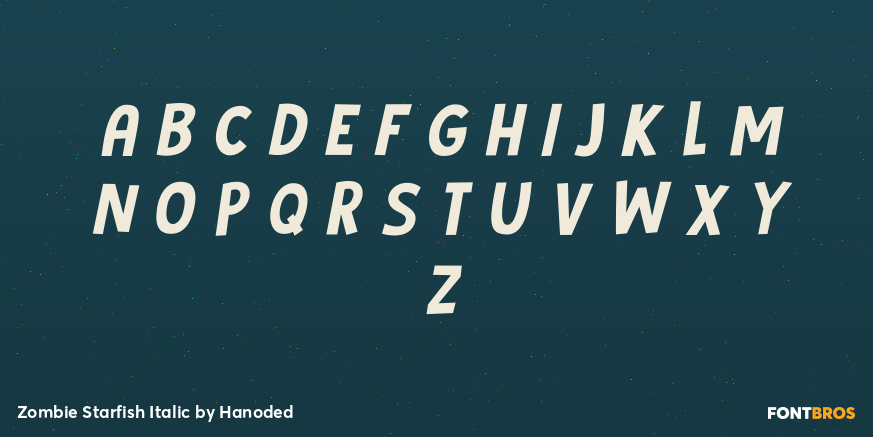 Zombie Starfish Italic Font Poster #2