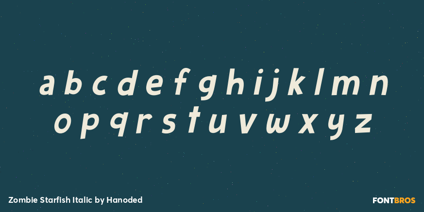 Zombie Starfish Italic Font Poster #3