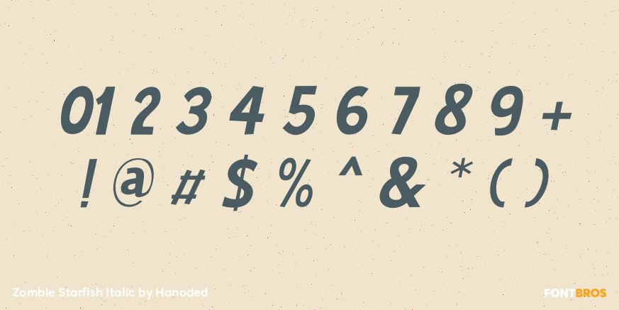 Zombie Starfish Italic Font Poster #4