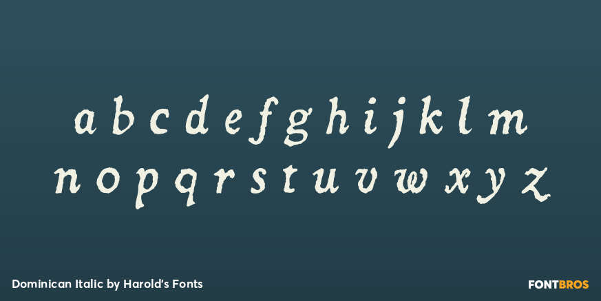 Dominican Italic Font Poster #1