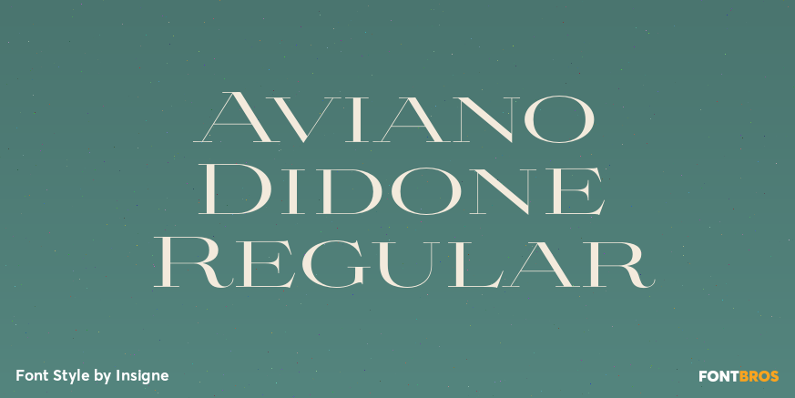 Aviano Didone Regular Font Poster #1