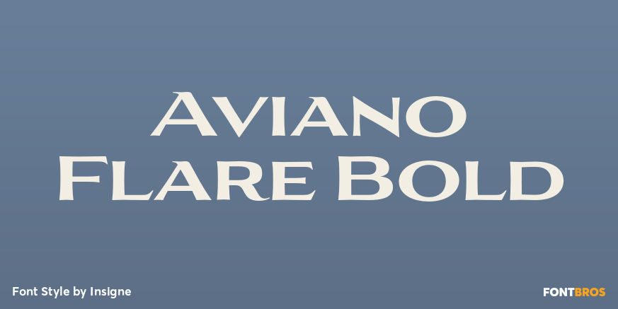 Aviano Flare Bold Font Poster #1