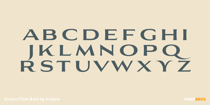 Aviano Flare Bold Font Poster #2
