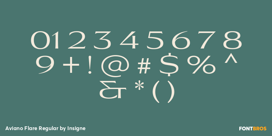 Aviano Flare Regular Font Poster #1