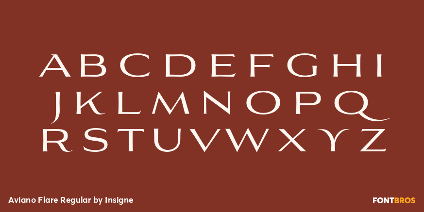Aviano Flare Regular Font Poster #1