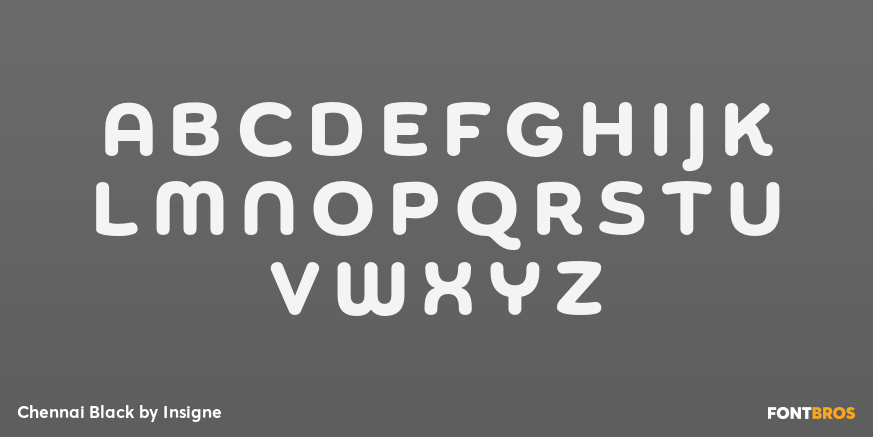 Chennai Black Font Poster #2