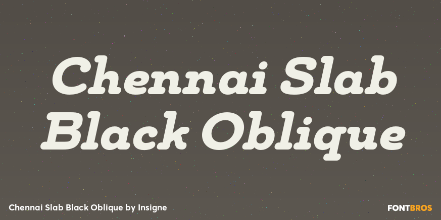Chennai Slab Black Oblique Font Poster #1