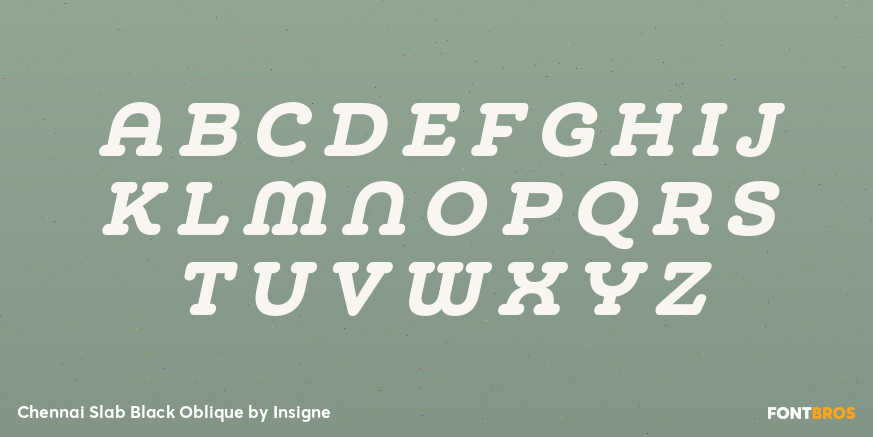 Chennai Slab Black Oblique Font Poster #2